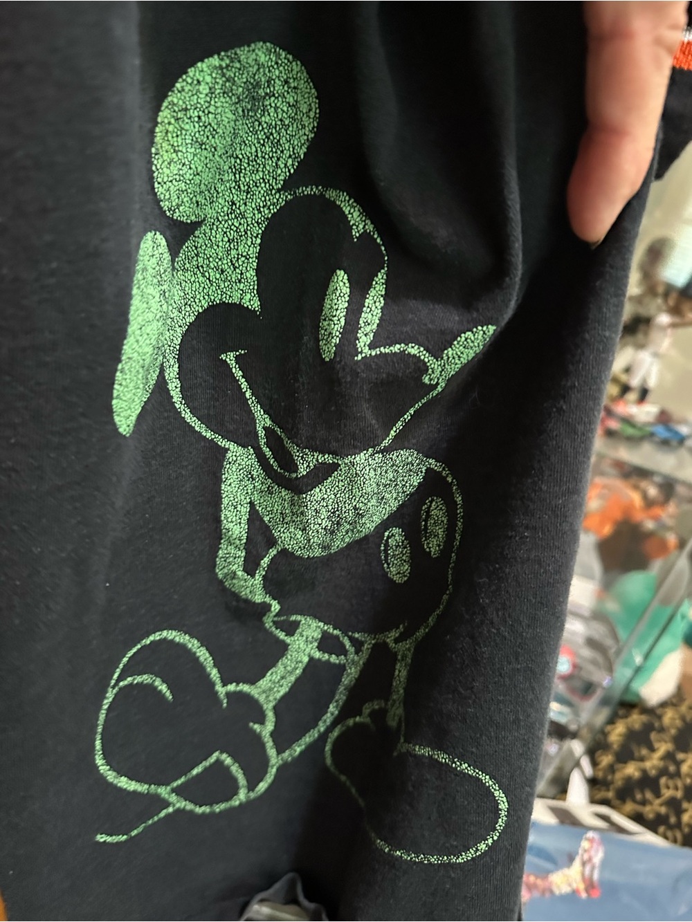 Vintage 90s Disney Character Fashions Mickey Mouse Neon Single Stitch T-Shirt - Picture 7 of 11